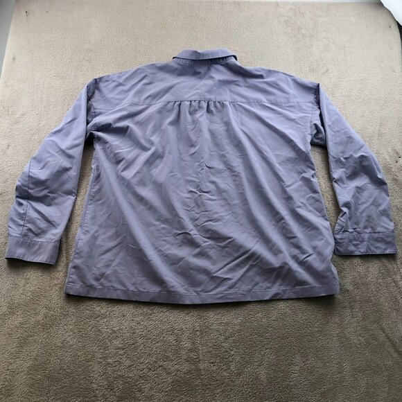 J. Jill Womens Shirt Medium Long Sleeve Button Up Lavender Pockets Casual Travel - Picture 10 of 10